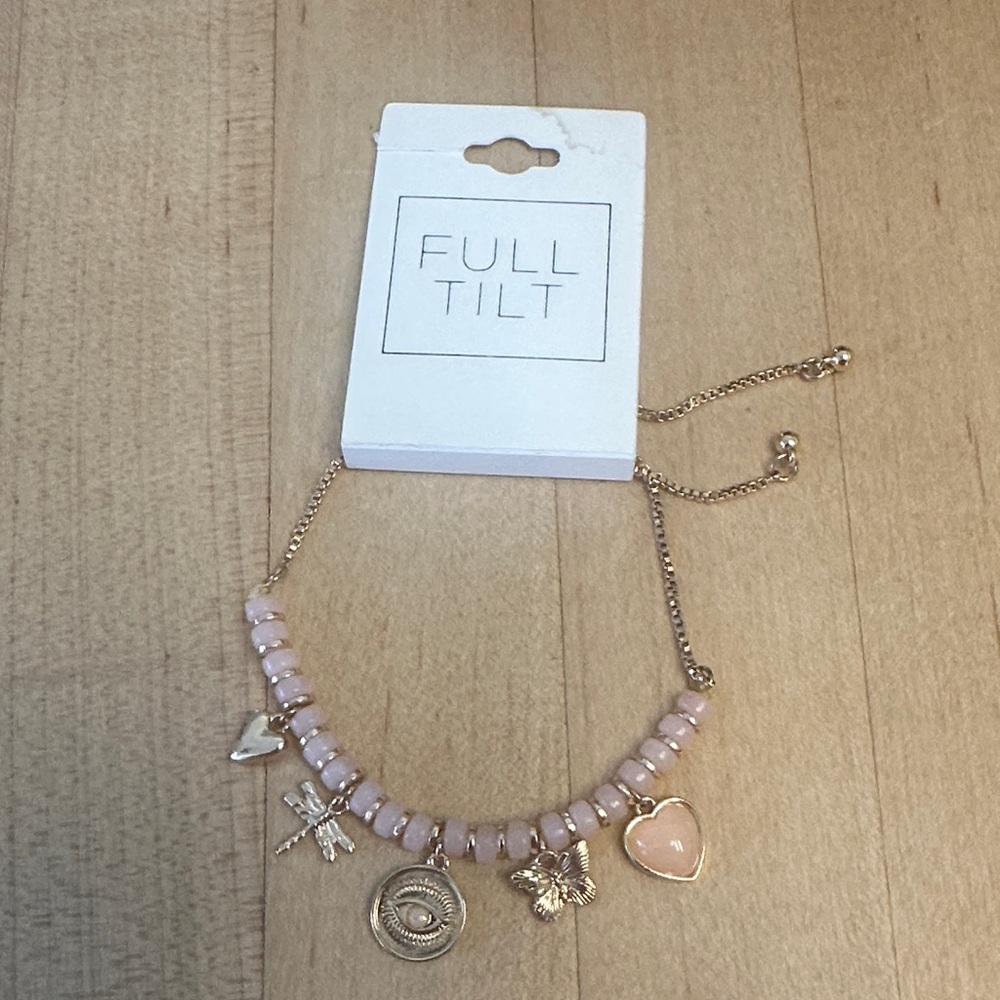 Full Tilt Blush and Gold Charm Bracelet